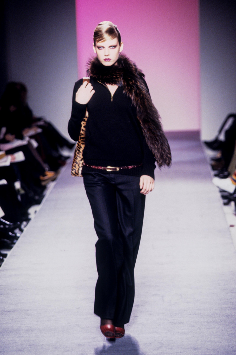 Angela Lindvall featured in  the Victor Alfaro fashion show for Autumn/Winter 2000