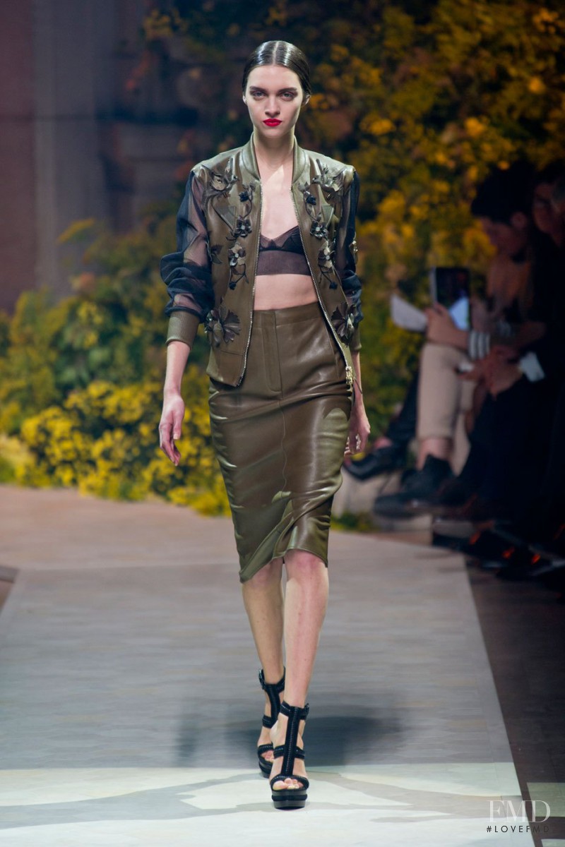 Magda Laguinge featured in  the Loewe fashion show for Spring/Summer 2013