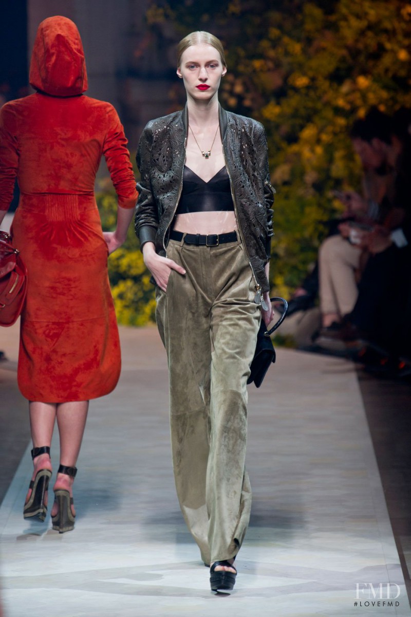 Julia Nobis featured in  the Loewe fashion show for Spring/Summer 2013