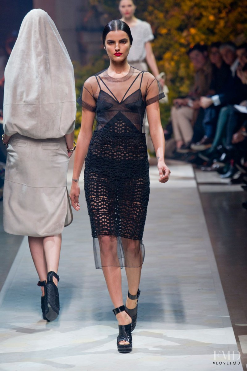 Liza Golden featured in  the Loewe fashion show for Spring/Summer 2013