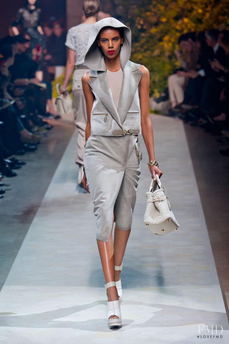 Grace Mahary featured in  the Loewe fashion show for Spring/Summer 2013
