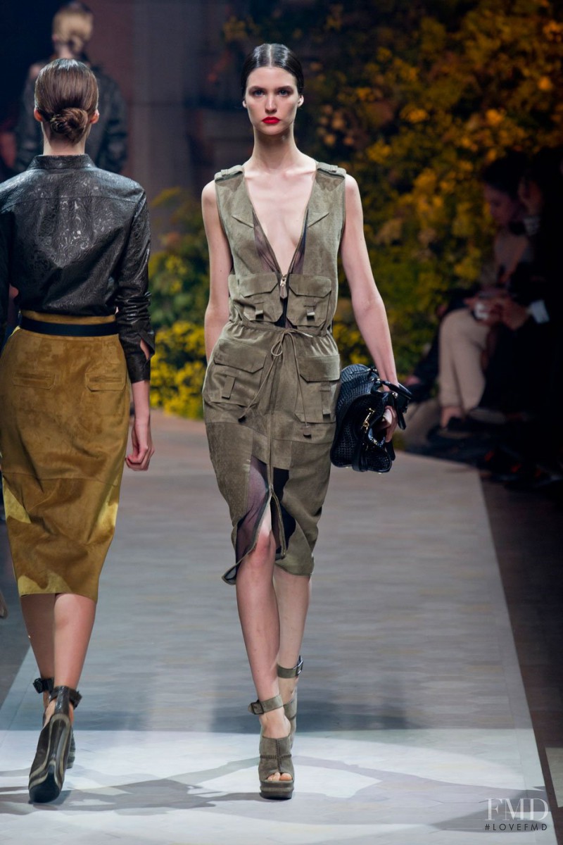 Manon Leloup featured in  the Loewe fashion show for Spring/Summer 2013