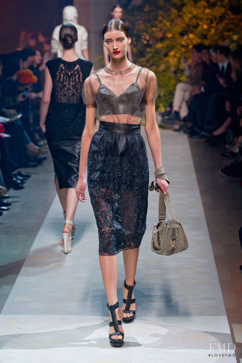 Marikka Juhler featured in  the Loewe fashion show for Spring/Summer 2013