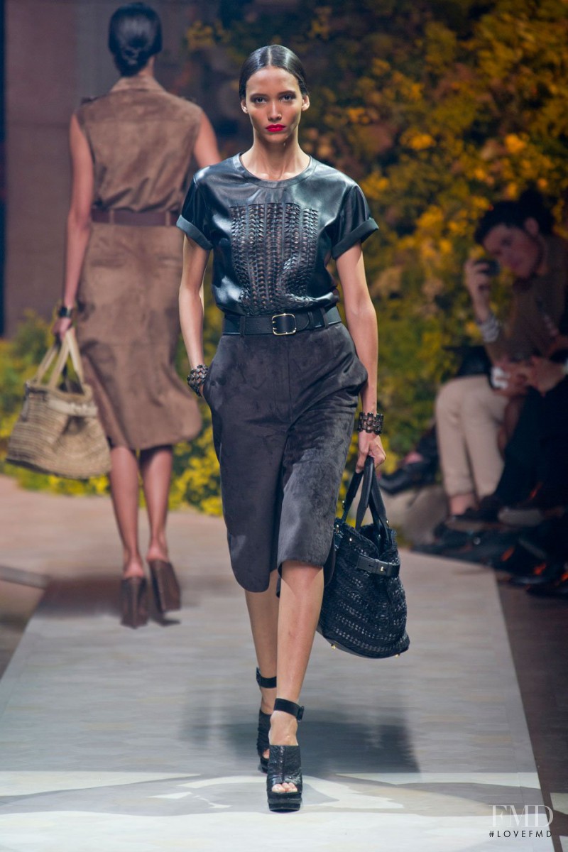Cora Emmanuel featured in  the Loewe fashion show for Spring/Summer 2013