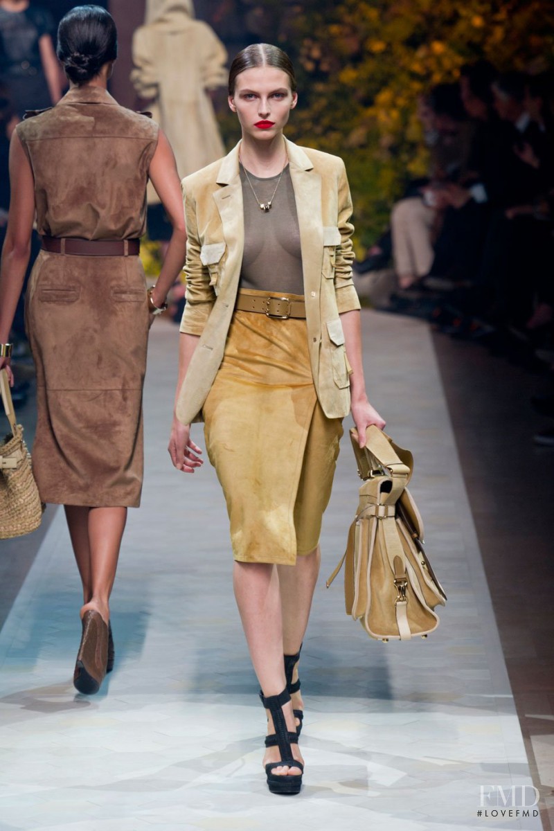 Karlina Caune featured in  the Loewe fashion show for Spring/Summer 2013