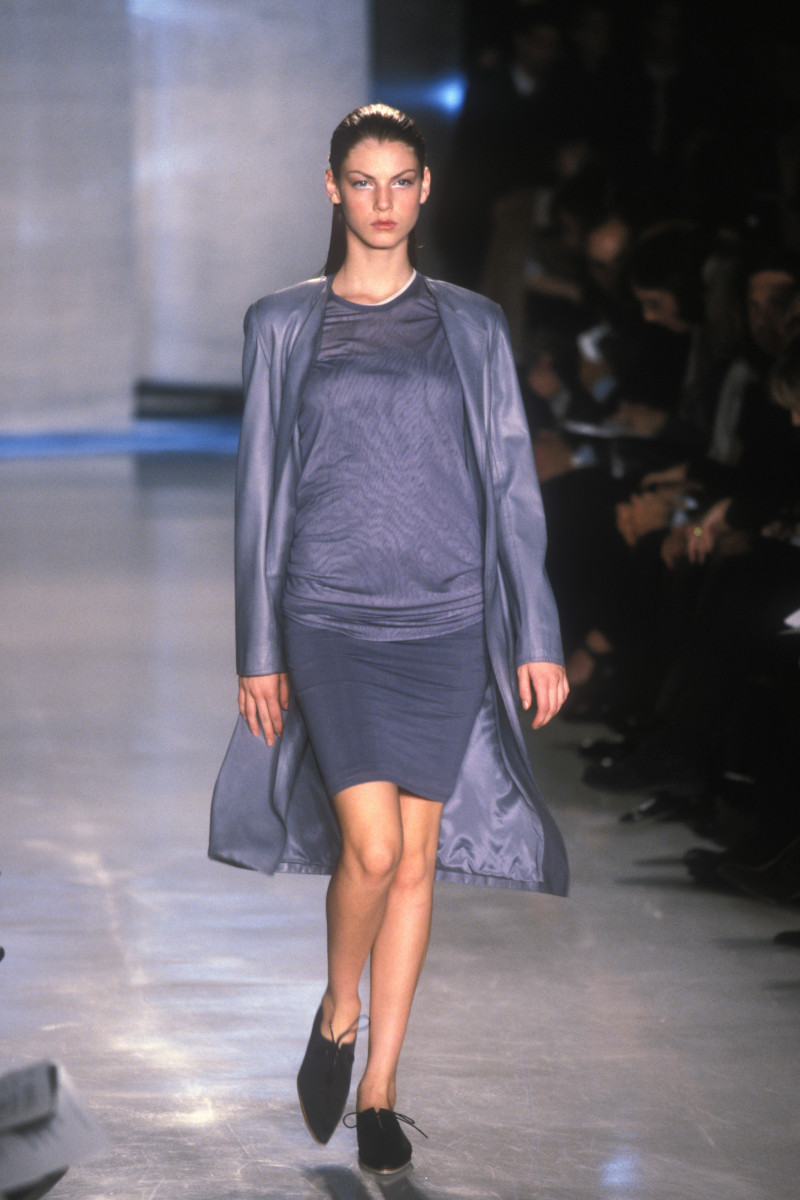 Angela Lindvall featured in  the Donna Karan New York fashion show for Spring/Summer 1998