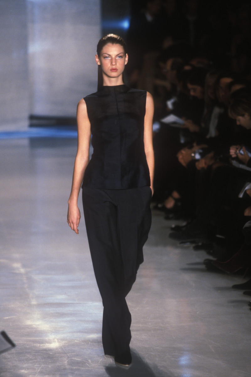 Angela Lindvall featured in  the Donna Karan New York fashion show for Spring/Summer 1998
