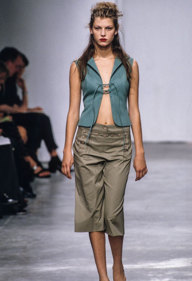 Angela Lindvall featured in  the Miu Miu fashion show for Spring/Summer 1998
