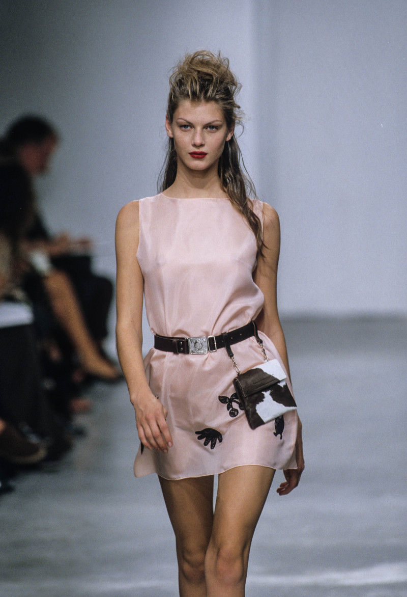 Angela Lindvall featured in  the Miu Miu fashion show for Spring/Summer 1998