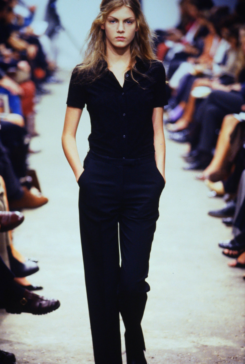 Angela Lindvall featured in  the Alberto Biani fashion show for Spring/Summer 1997