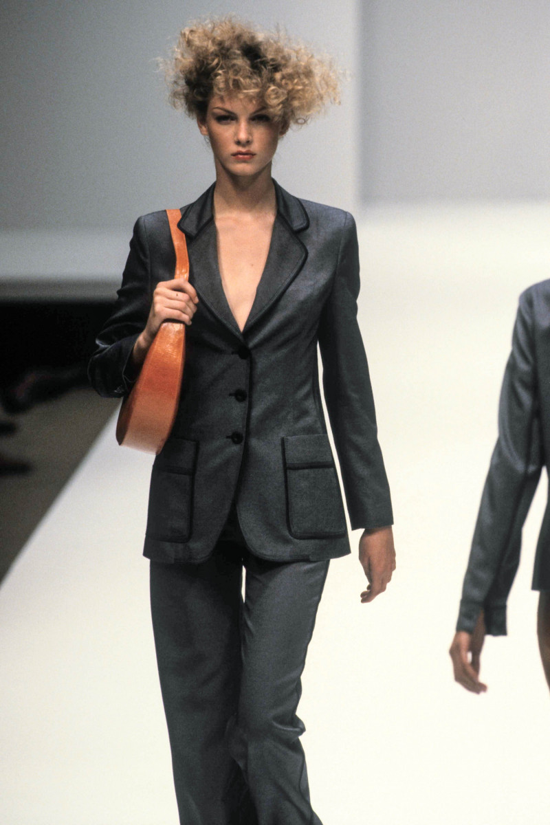 Angela Lindvall featured in  the Iceberg fashion show for Spring/Summer 1997