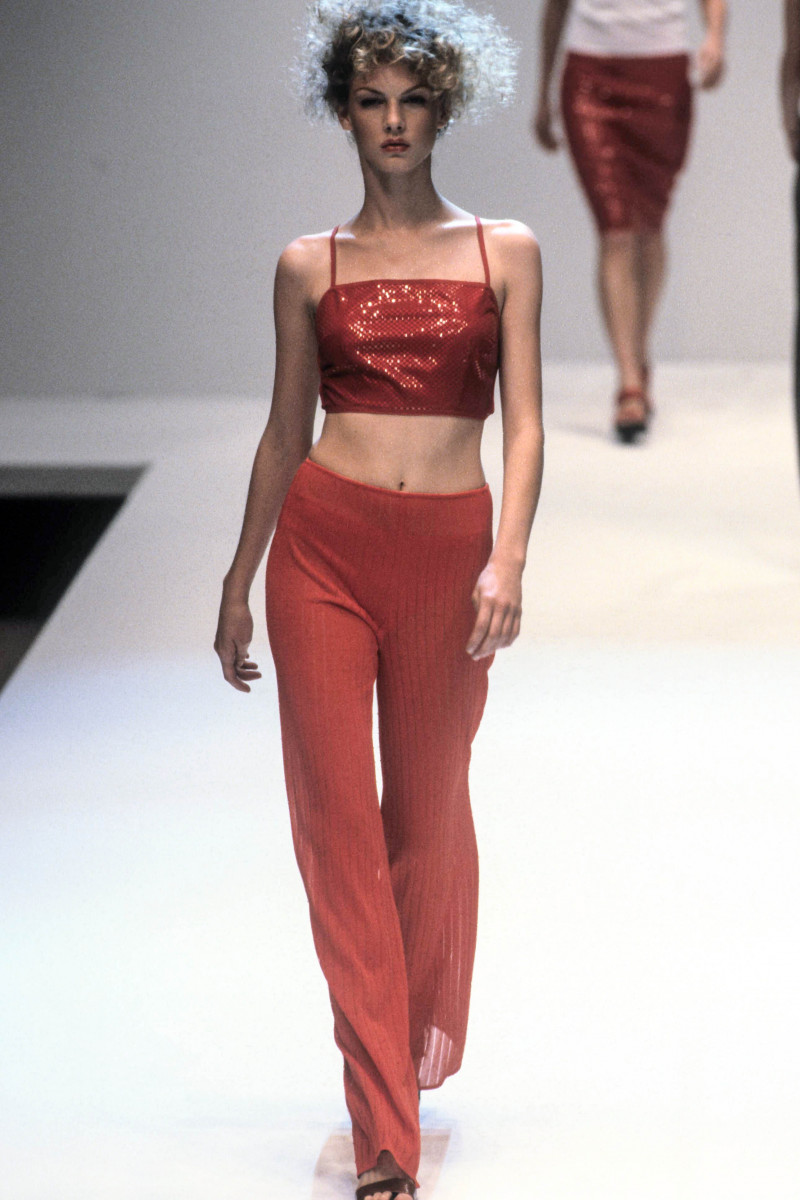 Angela Lindvall featured in  the Iceberg fashion show for Spring/Summer 1997