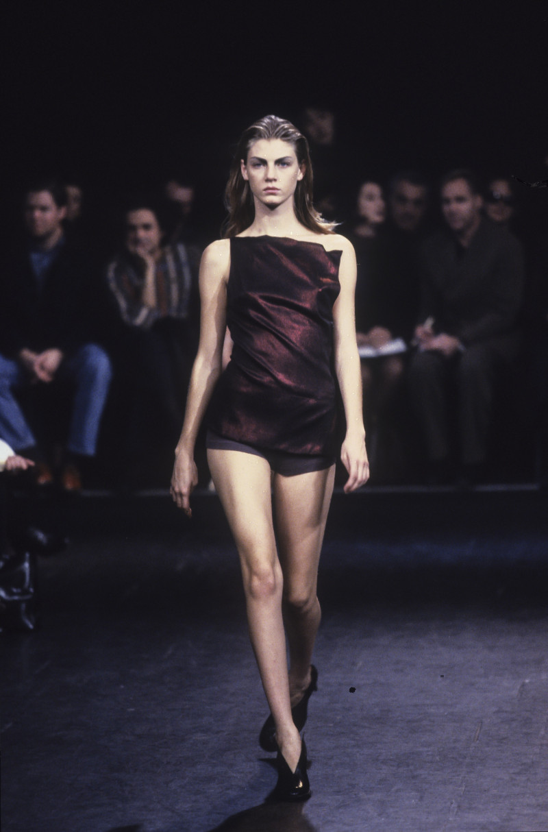 Angela Lindvall featured in  the Costume National fashion show for Spring/Summer 1998