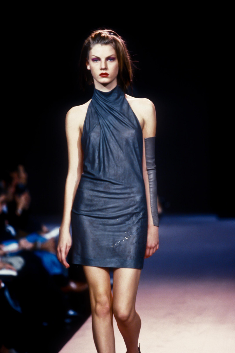 Angela Lindvall featured in  the Martine Sitbon fashion show for Spring/Summer 1998