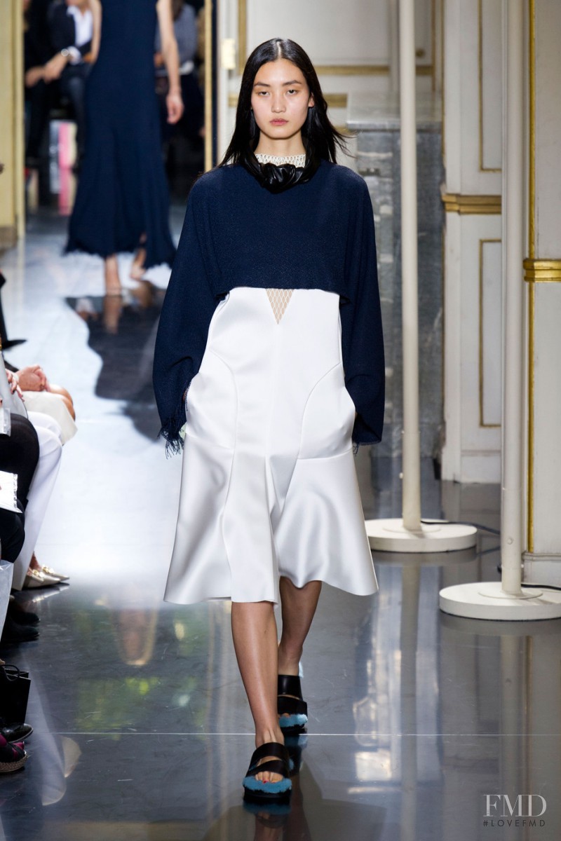 Lina Zhang featured in  the Celine fashion show for Spring/Summer 2013
