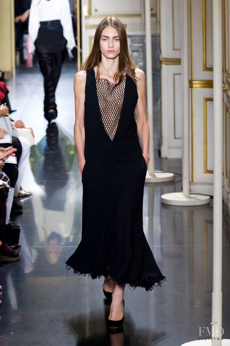 Marine Deleeuw featured in  the Celine fashion show for Spring/Summer 2013