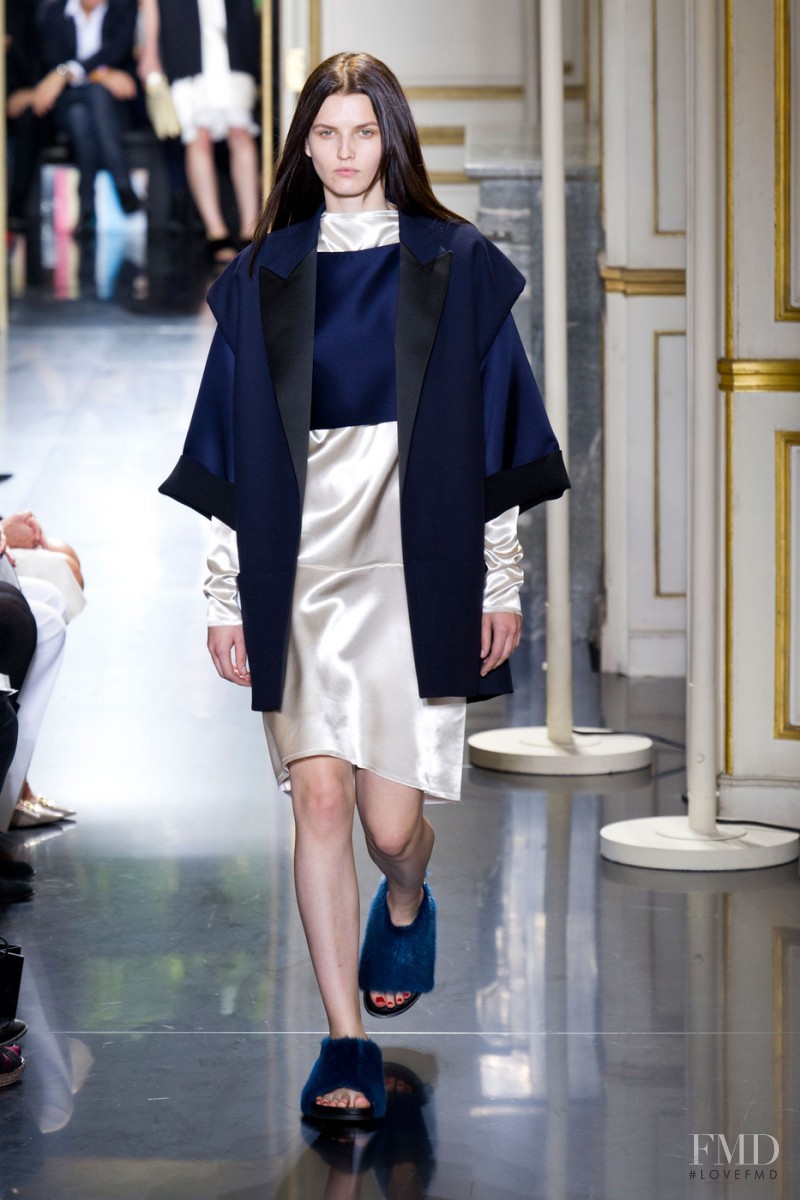 Katlin Aas featured in  the Celine fashion show for Spring/Summer 2013