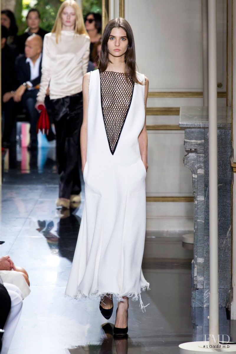 Manon Leloup featured in  the Celine fashion show for Spring/Summer 2013