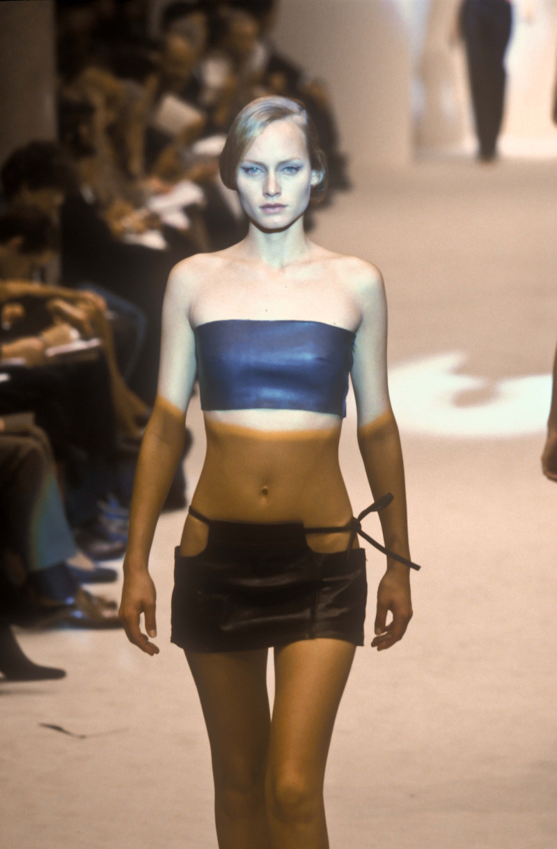 Amber Valletta featured in  the Fendi fashion show for Spring/Summer 1998