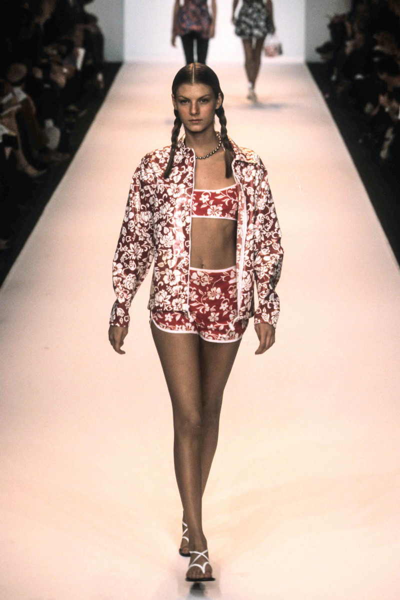 Angela Lindvall featured in  the Anna Sui fashion show for Spring/Summer 1998