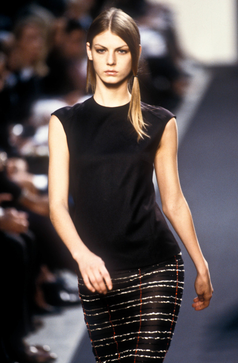 Angela Lindvall featured in  the byblos fashion show for Autumn/Winter 1998