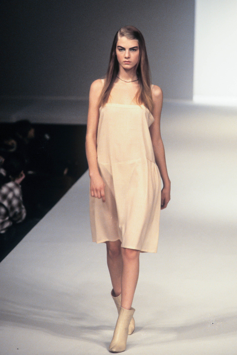 Angela Lindvall featured in  the Trussardi fashion show for Autumn/Winter 1997