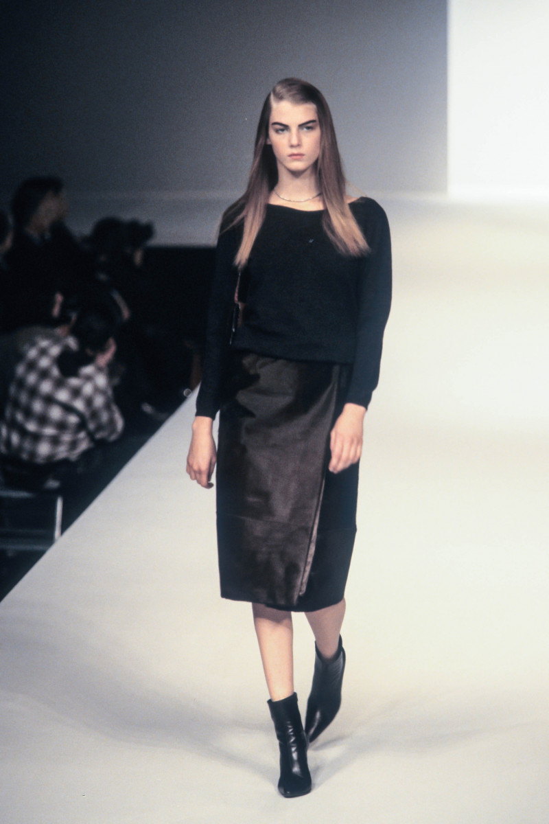 Angela Lindvall featured in  the Trussardi fashion show for Autumn/Winter 1997