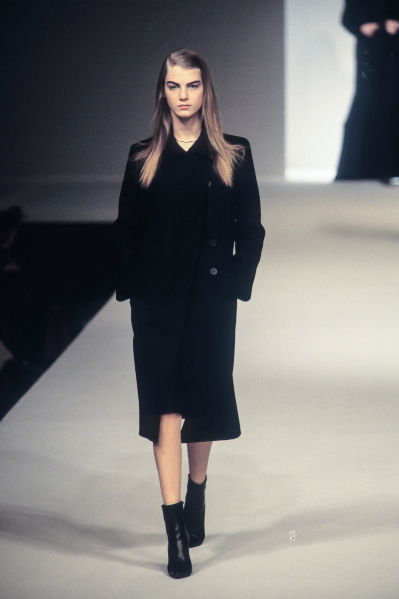 Angela Lindvall featured in  the Trussardi fashion show for Autumn/Winter 1997