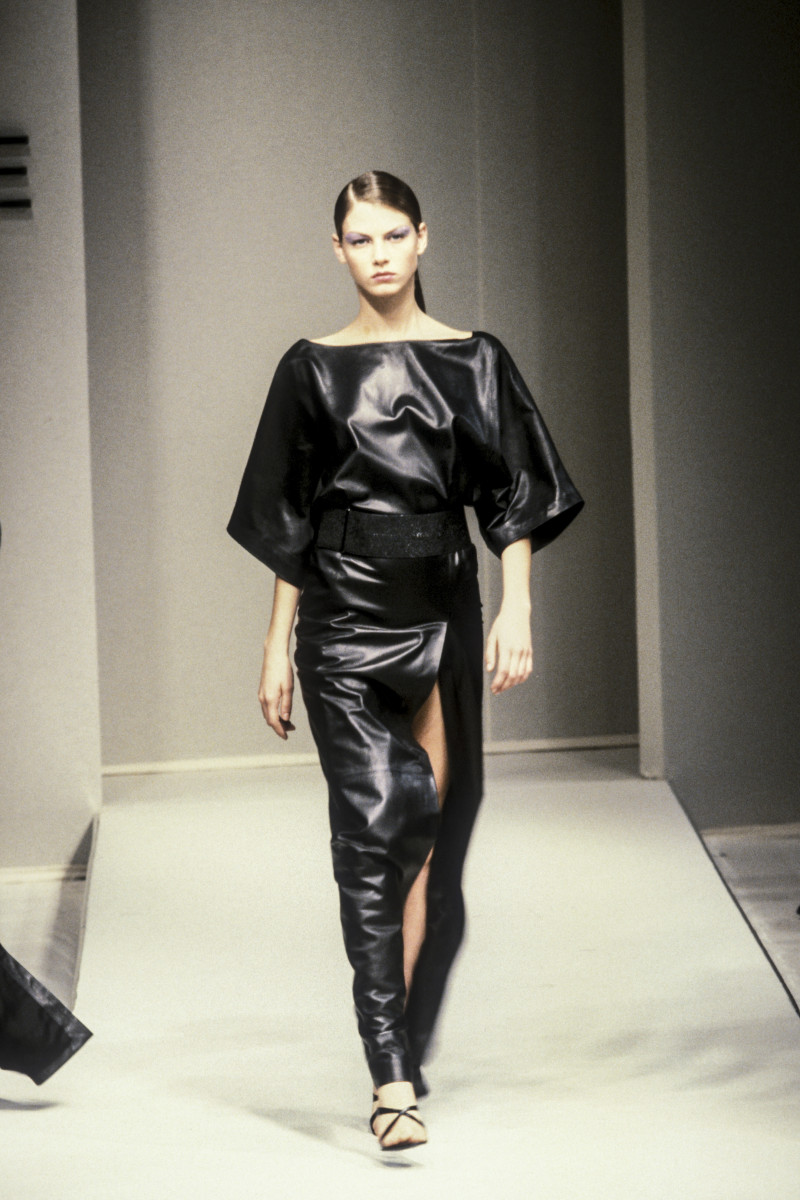 Angela Lindvall featured in  the Celine fashion show for Spring/Summer 1998