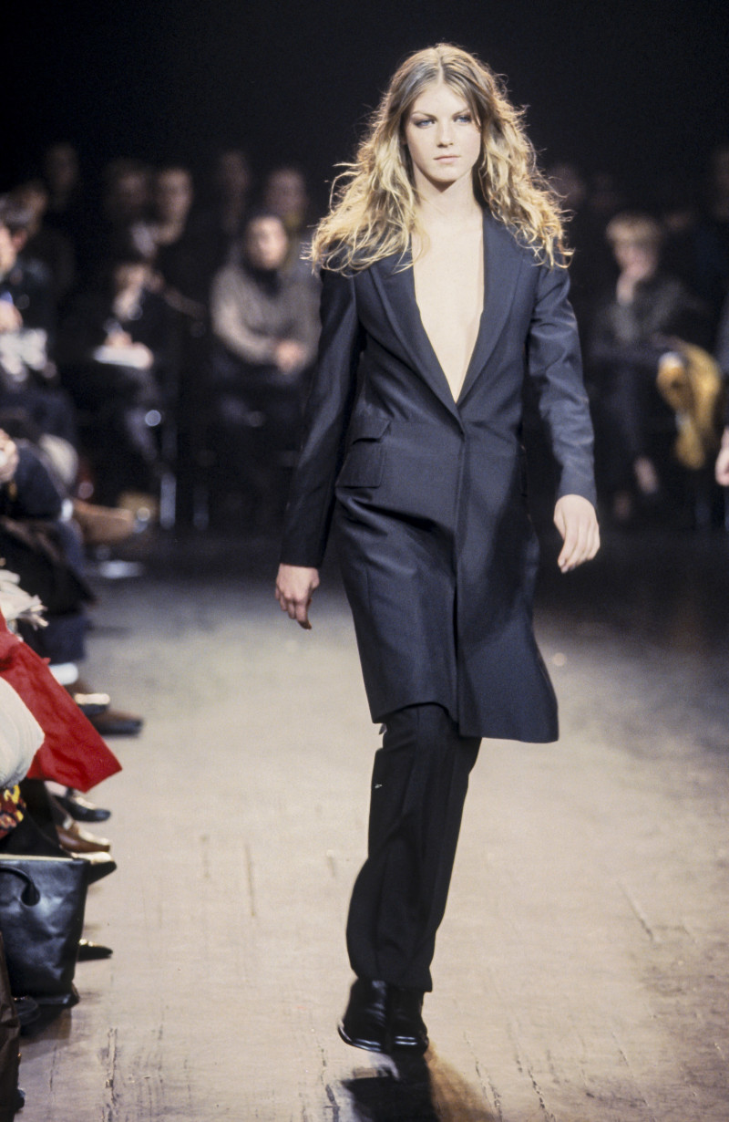 Angela Lindvall featured in  the Costume National fashion show for Autumn/Winter 1997