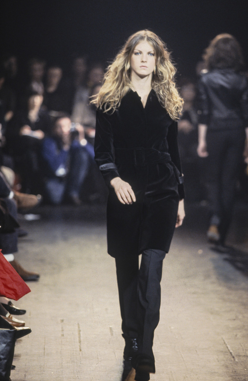 Angela Lindvall featured in  the Costume National fashion show for Autumn/Winter 1997