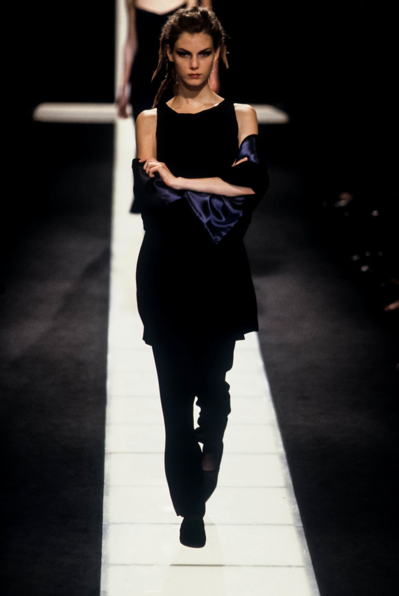 Angela Lindvall featured in  the Emporio Armani fashion show for Autumn/Winter 1997