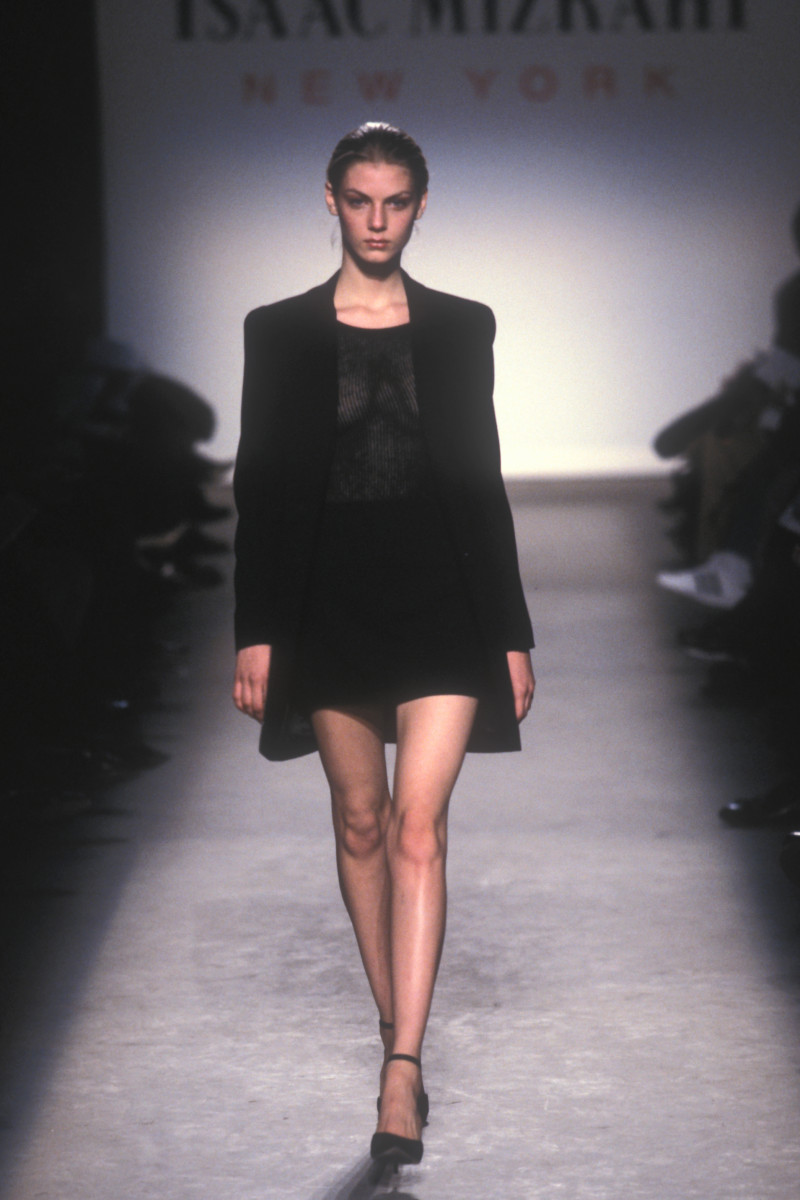 Angela Lindvall featured in  the Isaac Mizrahi fashion show for Autumn/Winter 1997