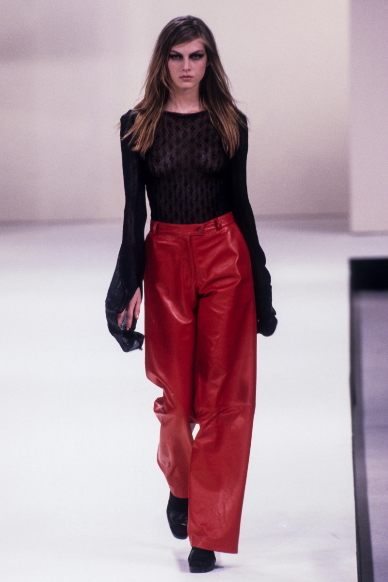 Angela Lindvall featured in  the John Rocha fashion show for Autumn/Winter 1997