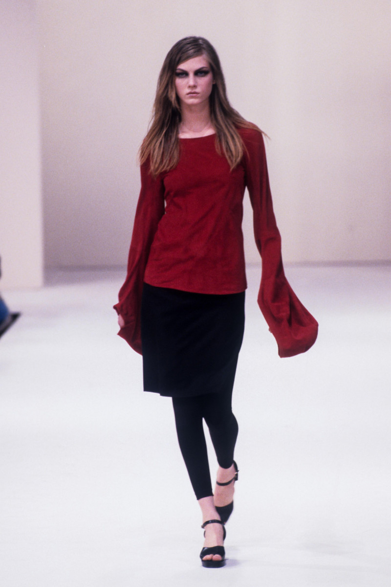 Angela Lindvall featured in  the John Rocha fashion show for Autumn/Winter 1997