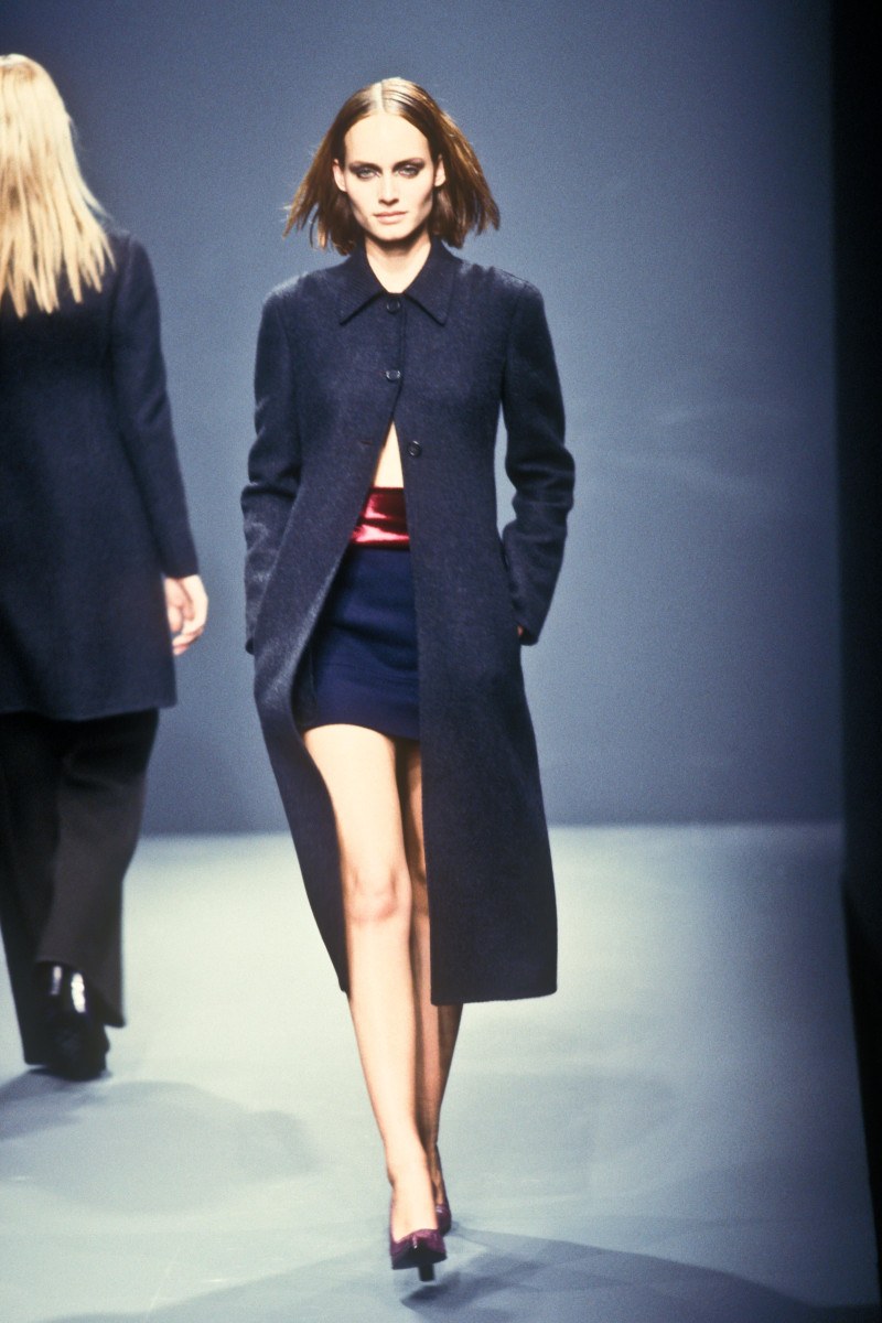 Amber Valletta featured in  the Prada fashion show for Autumn/Winter 1997