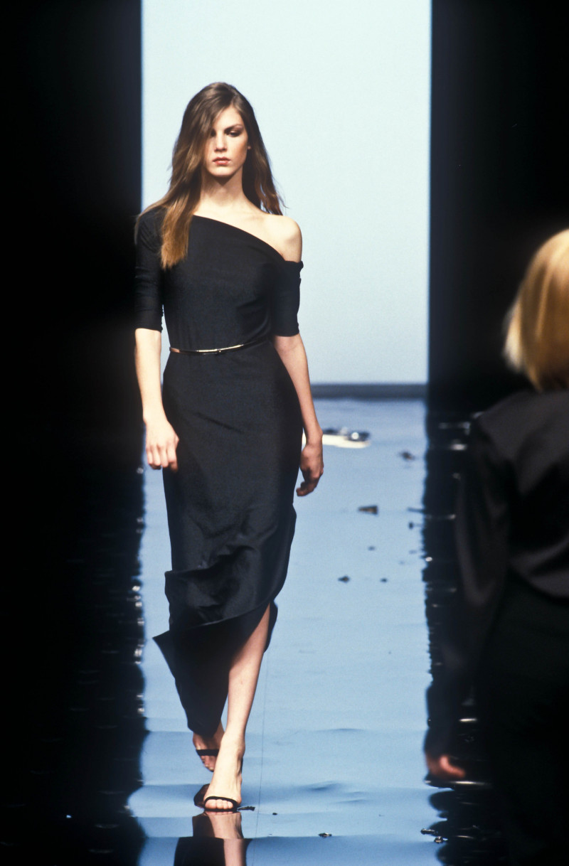 Angela Lindvall featured in  the byblos fashion show for Autumn/Winter 1997