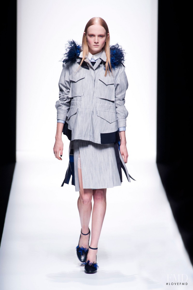 Maja Salamon featured in  the Sacai fashion show for Spring/Summer 2013