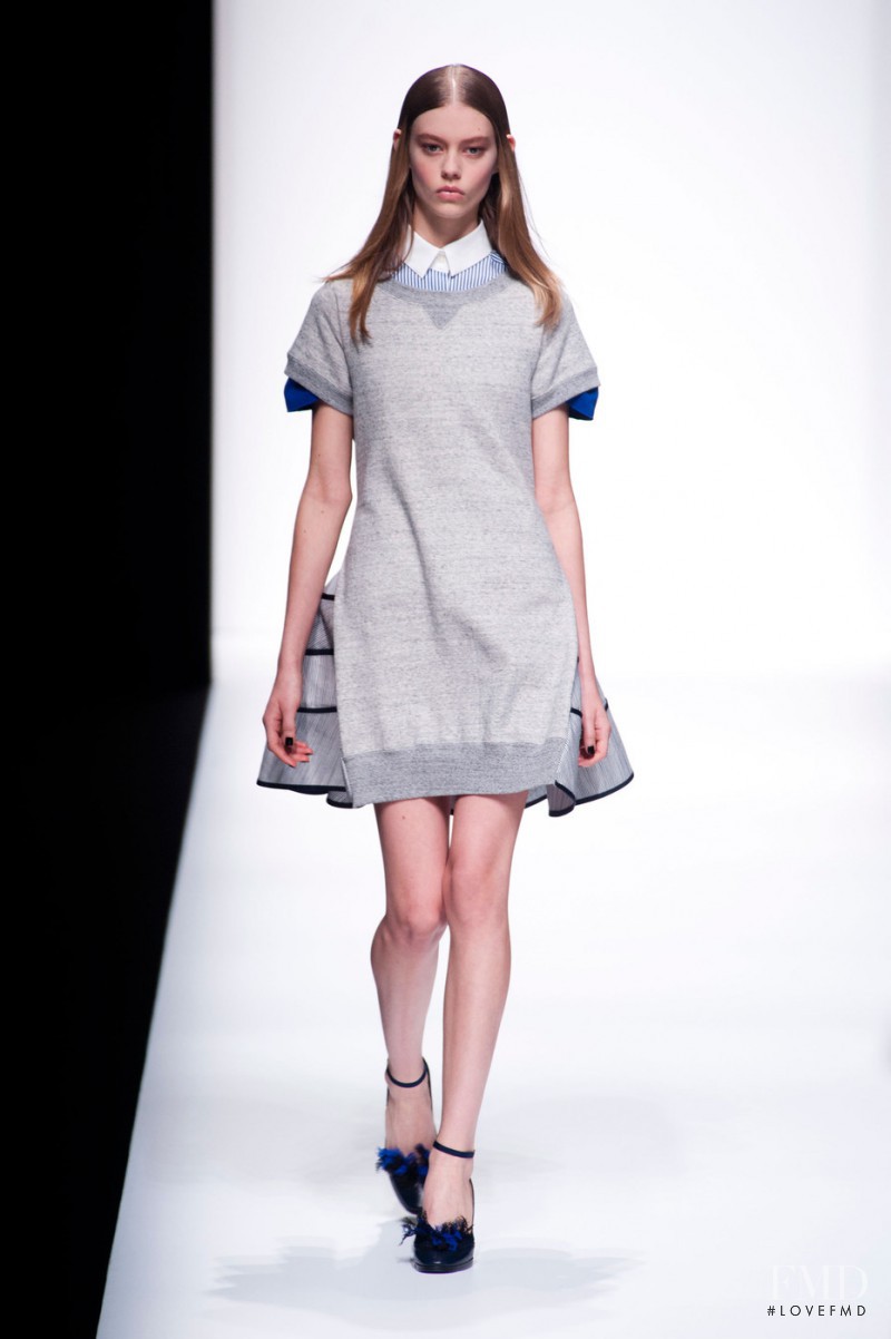 Ondria Hardin featured in  the Sacai fashion show for Spring/Summer 2013