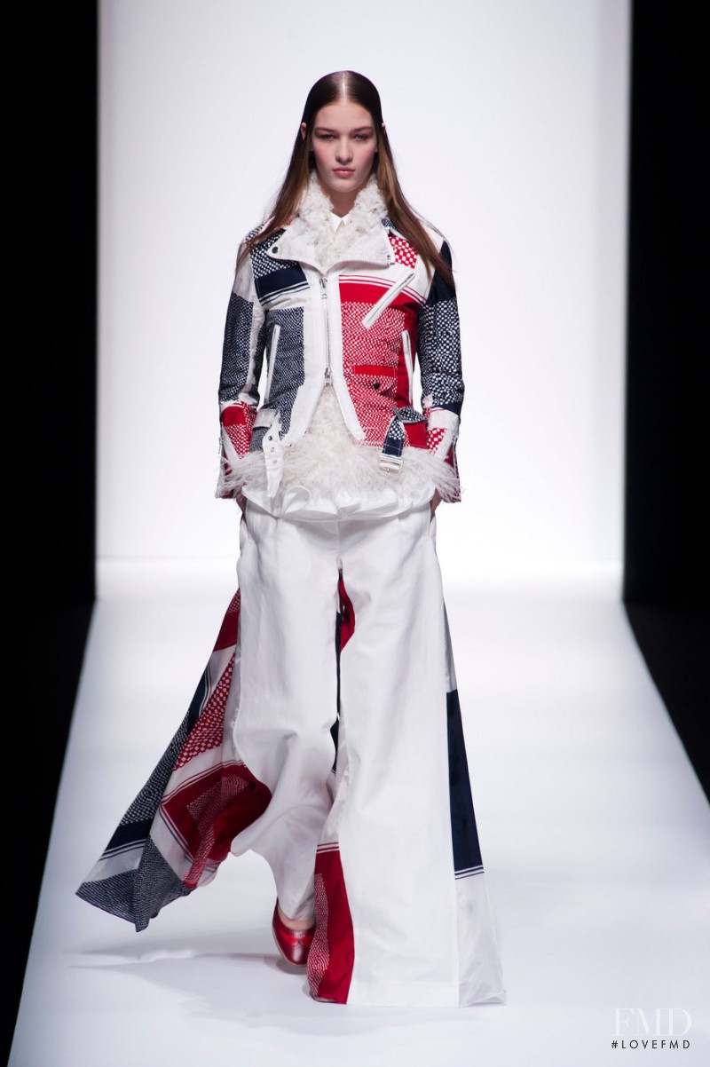 Elena Bartels featured in  the Sacai fashion show for Spring/Summer 2013