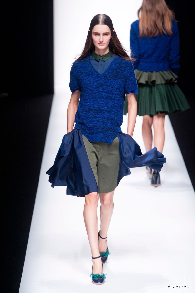 Mackenzie Drazan featured in  the Sacai fashion show for Spring/Summer 2013