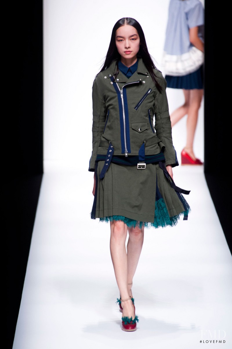Fei Fei Sun featured in  the Sacai fashion show for Spring/Summer 2013