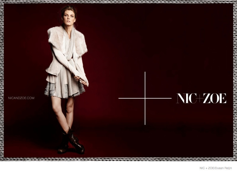 Angela Lindvall featured in  the Nic & Zoe advertisement for Autumn/Winter 2014