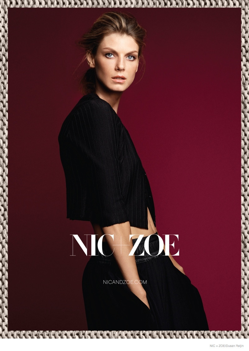 Angela Lindvall featured in  the Nic & Zoe advertisement for Autumn/Winter 2014