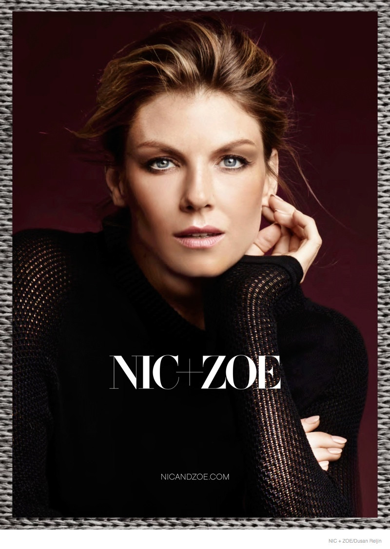 Angela Lindvall featured in  the Nic & Zoe advertisement for Autumn/Winter 2014