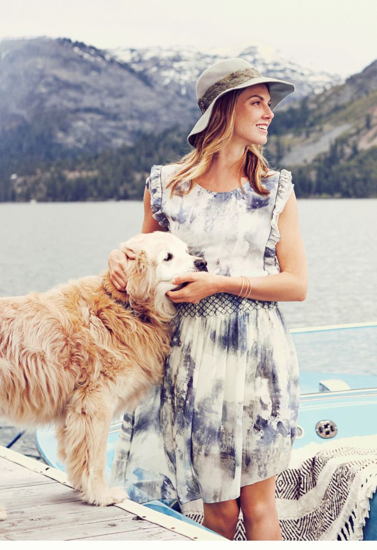 Angela Lindvall featured in  the Anthropologie lookbook for Pre-Fall 2015