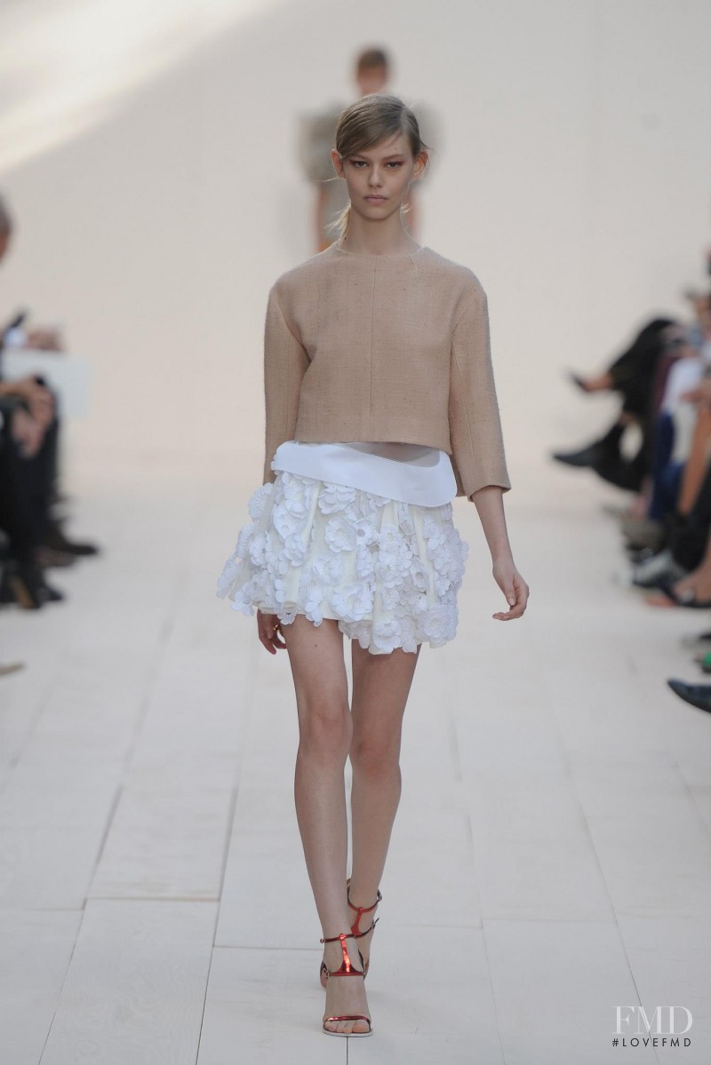 Ondria Hardin featured in  the Chloe fashion show for Spring/Summer 2013