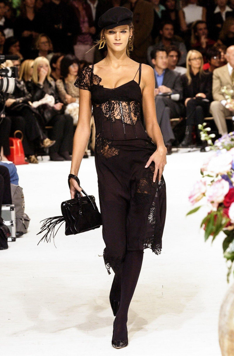 Carmen Kass featured in  the Dolce & Gabbana fashion show for Spring/Summer 2002