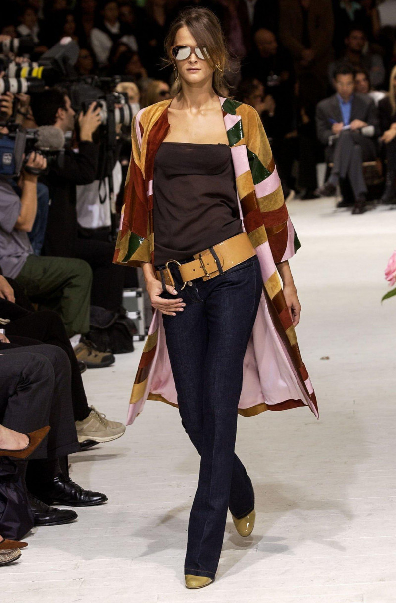 Carmen Kass featured in  the Dolce & Gabbana fashion show for Spring/Summer 2002