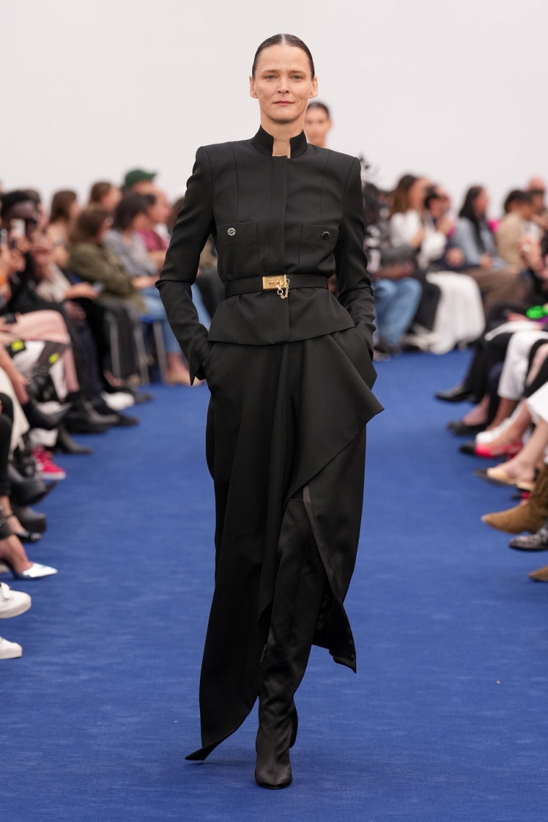 Carmen Kass featured in  the Alexandre Vauthier fashion show for Autumn/Winter 2023